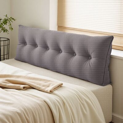 17 Stories Wedge Headboard Pillow with Removable Cover Dark Grey 180cm W x 50cm D 17 Stories Wedge Headboard Pillow with Removable Cover Dark Grey 180cm W x 50cm D