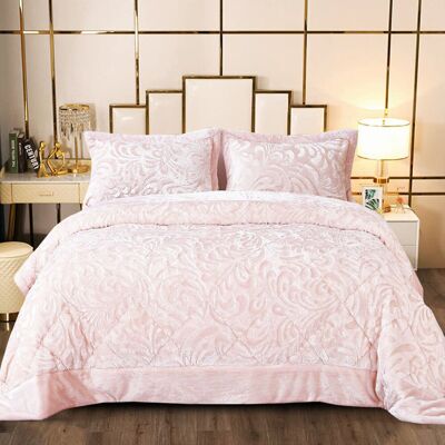 Mercer41 Wakeland Luxury Bedspread Pink Double Mercer41 Wakeland Luxury Bedspread Pink Double