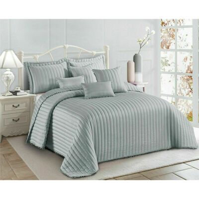 Canora Grey Kazanovicz Bedspread Silver W240 x L240 cm Canora Grey Kazanovicz Bedspread Silver W240 x L240 cm