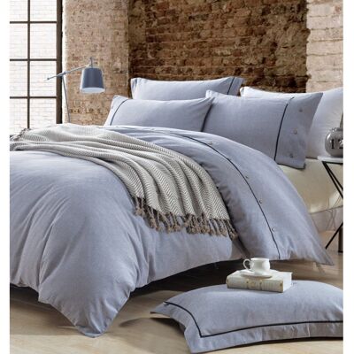 Hykkon Salvatore Duvet Cover Grey Kingsize Hykkon Salvatore Duvet Cover Grey Kingsize