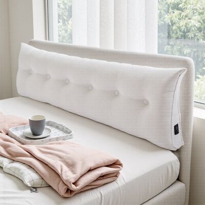17 Stories Wedge Headboard Pillow with Removable Cover in White 180cm W x 20cm D 17 Stories Wedge Headboard Pillow with Removable Cover in White 180cm W x 20cm D