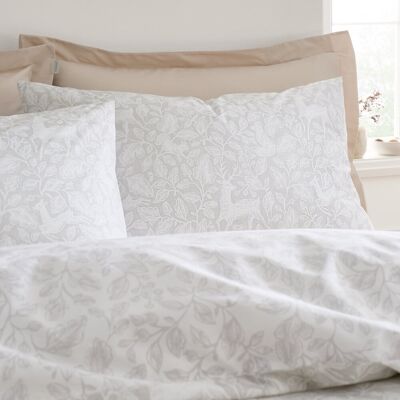 Bianca Cotton Woodland 200 Thread Count Cotton Reversible Duvet Cover Set Natural King Duvet Cover + 2 Standard Pillowcases Bianca Cotton Woodland 200 Thread Count Cotton Reversible Duvet Cover Set Natural King Duvet Cover + 2 Standard Pillowcases