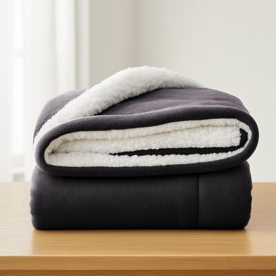 Aspire Homeware Deluxe Hotel Collection Ultra-Soft Sherpa Fleece Throw Blanket for Plush & Cozy Comfort Black Super King (230cm W x 270cm L) Aspire Homeware Deluxe Hotel Collection Ultra-Soft Sherpa Fleece Throw Blanket for Plush & Cozy Comfort Black Super King (230cm W x 270cm L)