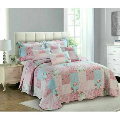 August Grove Poulsen Bedspread Set with Pillow Shams Floral Pink Super King August Grove Poulsen Bedspread Set with Pillow Shams Floral Pink Super King