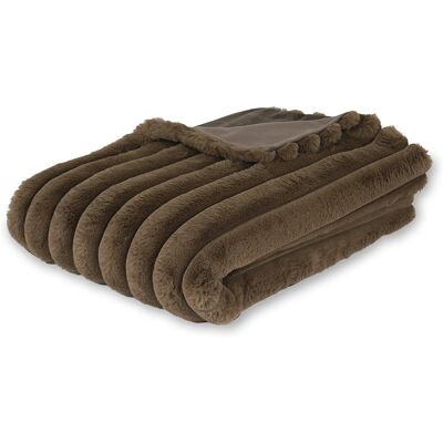 Fairmont Park Abderraouf Ribbed Throw Blanket Brown 145cm W X 100cm L Fairmont Park Abderraouf Ribbed Throw Blanket Brown 145cm W X 100cm L