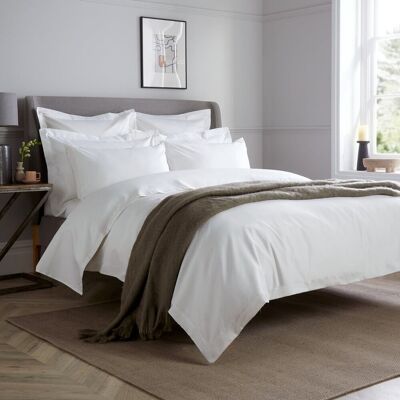 17 Stories Luxury 800 Thread Count Contrast Wide Border Sateen Duvet Cover White/White Kingsize 17 Stories Luxury 800 Thread Count Contrast Wide Border Sateen Duvet Cover White/White Kingsize