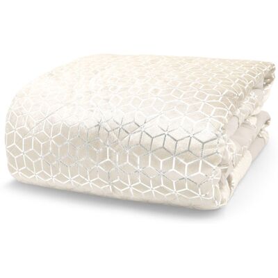 Fairmont Park Eckelman Luxury Metallic Geometric Foil Pattern Bedspread Cream 264 x 254 cm Fairmont Park Eckelman Luxury Metallic Geometric Foil Pattern Bedspread Cream 264 x 254 cm