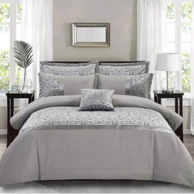 Canora Grey Duvet Cover Infinity Silver Superking Canora Grey Duvet Cover Infinity Silver Superking