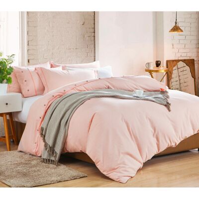 Hykkon Salvatore Duvet Cover Peach Super King Hykkon Salvatore Duvet Cover Peach Super King