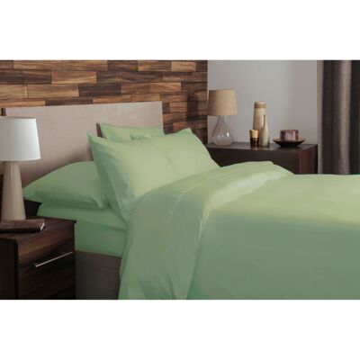 Belledorm Cotton 200 TC Duvet Cover Set Light Green Double Duvet Cover + 2 Standard Pillowcases Belledorm Cotton 200 TC Duvet Cover Set Light Green Double Duvet Cover + 2 Standard Pillowcases