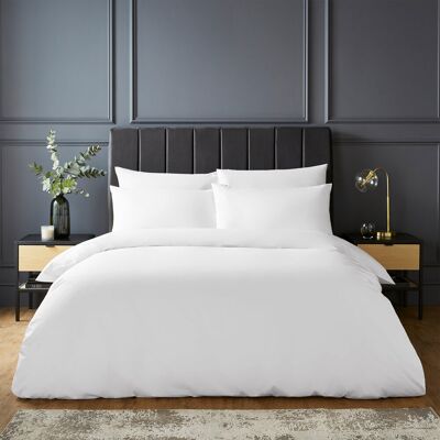 Silentnight Pure Cotton 200 TC Duvet Cover Set White Super King Duvet Cover + 2 Standard Pillowcases Silentnight Pure Cotton 200 TC Duvet Cover Set White Super King Duvet Cover + 2 Standard Pillowcases