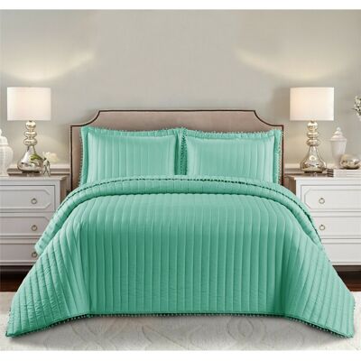 Canora Grey Kazanovicz Bedspread Blue W270 x L250 cm Canora Grey Kazanovicz Bedspread Blue W270 x L250 cm