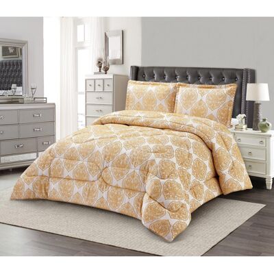 Ophelia & Co. Gina Bedspread Set Golden 220 x 240 cm Bedspread - 2 Pillowcases Ophelia & Co. Gina Bedspread Set Golden 220 x 240 cm Bedspread - 2 Pillowcases