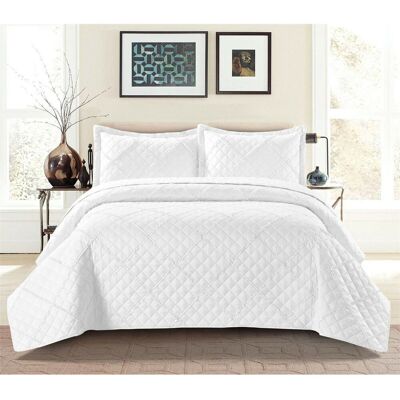 Mercer41 Pavie Quilt White W240 x L240cm Mercer41 Pavie Quilt White W240 x L240cm