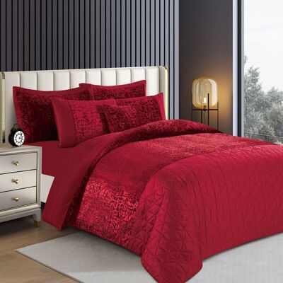 Rosdorf Park Aerith Velvet 3 Piece Duvet Cover Set Red Super King Duvet Cover + 2 Standard Pillowcases Rosdorf Park Aerith Velvet 3 Piece Duvet Cover Set Red Super King Duvet Cover + 2 Standard Pillowcases