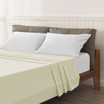 Ebern Designs Egyptian Cotton Flat Sheet, Soft Breathable Bedding for Bedroom Cream Single (3') Ebern Designs Egyptian Cotton Flat Sheet, Soft Breathable Bedding for Bedroom Cream Single (3')