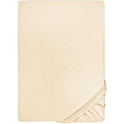 Biberna Conny Jersey Elastic Fitted Sheet - Beige - High Bed Biberna Conny Jersey Elastic Fitted Sheet - Beige - High Bed