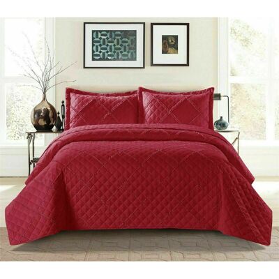 Mercer41 Pavie Quilt Red W185 x L240cm Mercer41 Pavie Quilt Red W185 x L240cm