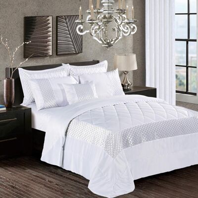 Canora Grey Garrett Bedspread White 250 x 250 cm Bedspread - 2 Pillowcases Canora Grey Garrett Bedspread White 250 x 250 cm Bedspread - 2 Pillowcases