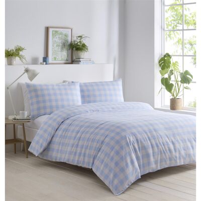 Brambly Cottage Gingham Set Blue/White Single Duvet Cover + 2 Standard Shams Brambly Cottage Gingham Set Blue/White Single Duvet Cover + 2 Standard Shams