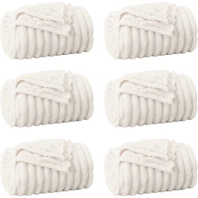 Vidaxl Throw Blankets 6 Pcs Cream 240 X 220 Cm Fleece Cream 200cm x 150cm Vidaxl Throw Blankets 6 Pcs Cream 240 X 220 Cm Fleece Cream 200cm x 150cm