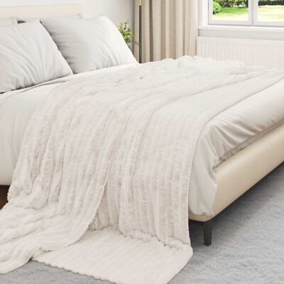 Vidaxl Throw Blanket White 270 X 240 Cm Fleece Cream 240cm x 220cm Vidaxl Throw Blanket White 270 X 240 Cm Fleece Cream 240cm x 220cm