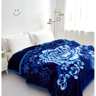 Emmari East Urban Home Throw Blue;White 200cm W X 240cm L Emmari East Urban Home Throw Blue;White 200cm W X 240cm L