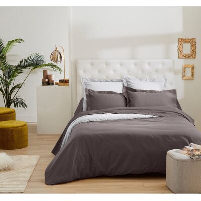 17 Stories Hazelann 100% Cotton 120 TC Reversible Duvet Cover Grey 220 x 240cm Duvet Cover 17 Stories Hazelann 100% Cotton 120 TC Reversible Duvet Cover Grey 220 x 240cm Duvet Cover