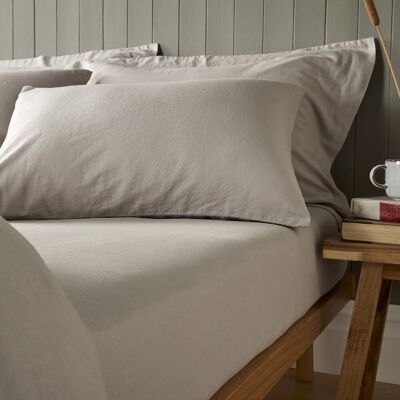 17 Stories Syvester Linen Blend Standard Fitted Sheet Stone Super King (6') 17 Stories Syvester Linen Blend Standard Fitted Sheet Stone Super King (6')