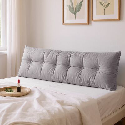 Latitude Run Washable Wedge Headboard Pillow Grey 180cm W x 20cm D Latitude Run Washable Wedge Headboard Pillow Grey 180cm W x 20cm D