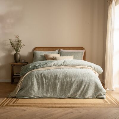 Yard Perrie Leaf Cotton Duvet Cover Set Set Green Super King Duvet Cover Set + 2 King Pillowcases Yard Perrie Leaf Cotton Duvet Cover Set Set Green Super King Duvet Cover Set + 2 King Pillowcases