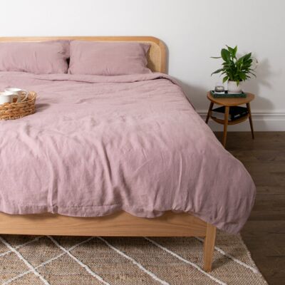 Highland Dunes Natural King 100% Linen Duvet Cover (230x220cm) Pink Super King (6') Highland Dunes Natural King 100% Linen Duvet Cover (230x220cm) Pink Super King (6')