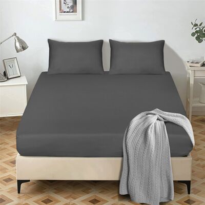 Ebern Designs Egyptian Cotton Flat Sheet, Soft Breathable Bedding for Bedroom Charcoal Super King (6') Ebern Designs Egyptian Cotton Flat Sheet, Soft Breathable Bedding for Bedroom Charcoal Super King (6')