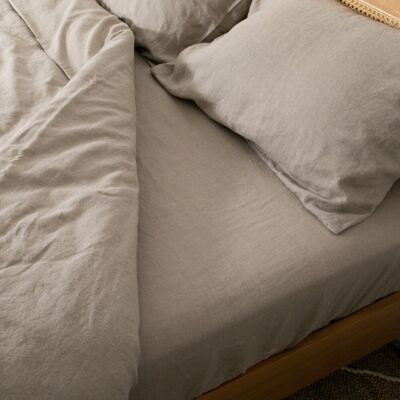 Highland Dunes White King 100% Linen Fitted Sheet (160x200cm) Cream Double (4'6) Highland Dunes White King 100% Linen Fitted Sheet (160x200cm) Cream Double (4'6)