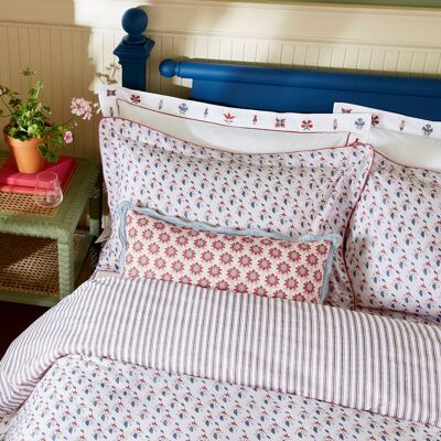 JOULES Vanessa Cotton Percale Cotton Duvet Cover Set Red Super King Duvet Cover + 2 Pillowcases JOULES Vanessa Cotton Percale Cotton Duvet Cover Set Red Super King Duvet Cover + 2 Pillowcases