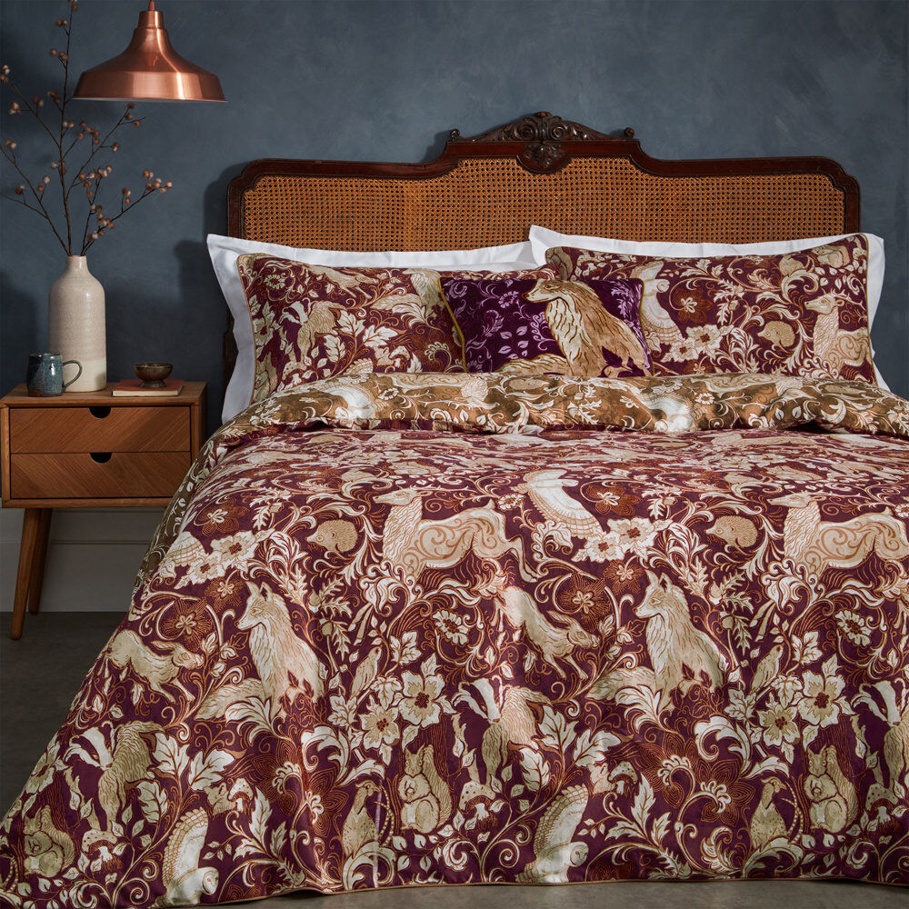 Make It A Home 100% Cotton 200 TC Duvet Cover Set Ruby Kingsize - 2 Standard Pillowcases