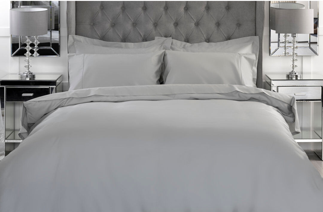 Belledorm Bamboo Collection 300 TC Duvet Cover Set Platinum Super King Duvet Cover + 2 Standard Pillowcases