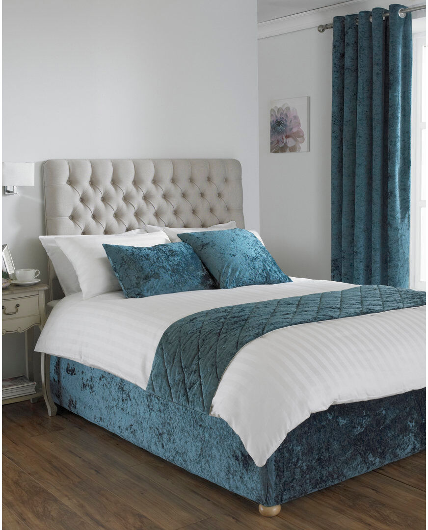 Paoletti Verona 200 Thread Count Bed Valance Teal Super King (6')