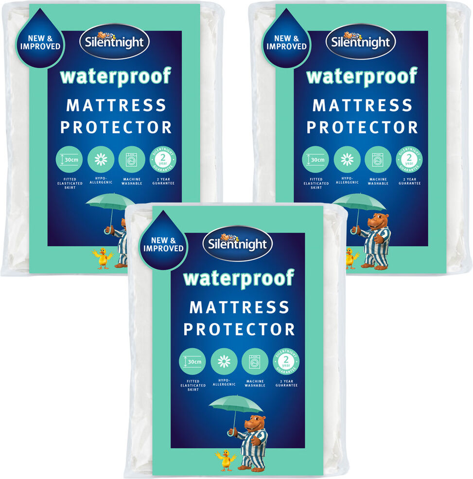 Silentnight Waterproof Mattress Protector Deep Fitted, Pack of 3 Kingsize (5')