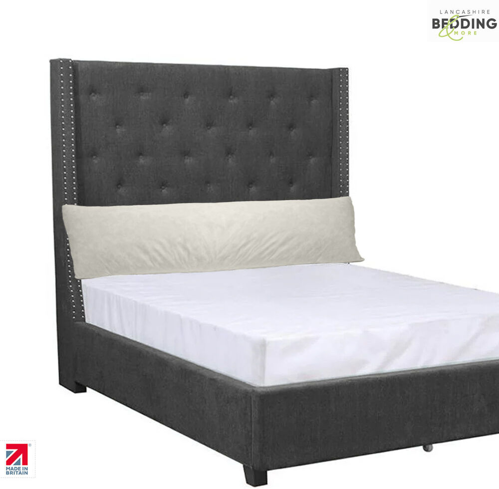 Lancashire Textiles Ltd Full Body Bolster, Polycotton Casing, Hollowfiber Filling, Orthopedic Soft Support Pillow Cream 48 x 137 cm