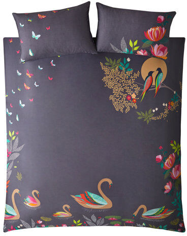 Sara Miller Swan 200 TC Duvet Cover Set Sara Miller Size: Super King - 2 Standard Pillowcases  - Size: 75cm H X 197cm W X 45cm D Sara Miller Swan 200 TC Duvet Cover Set Sara Miller Size: Super King - 2 Standard Pillowcases  - Size: 75cm H X 197cm W X 45cm D