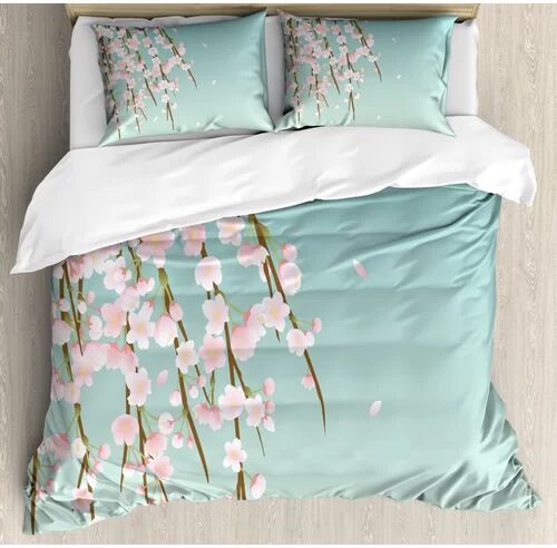 Ebern Designs Waco 350 TC Duvet Cover Set Ebern Designs Size: Double - 2 Standard Pillowcases  - Size: