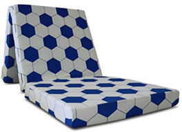 Symple Stuff Dull Small Double (4') Guest Folding Foam Mattress Symple Stuff Colour: Blue/White  - Size: 48cm H X 18cm W X 14cm D Symple Stuff Dull Small Double (4') Guest Folding Foam Mattress Symple Stuff Colour: Blue/White  - Size: 48cm H X 18cm W X 14cm D