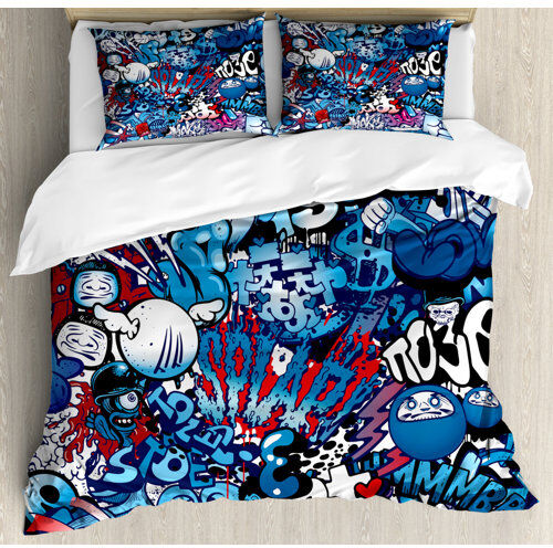 Ebern Designs Marquand TC 350 Duvet Cover Set Ebern Designs Size: Double - 2 Standard Pillowcases  - Size: Single - 1 Standard Pillowcase Ebern Designs Marquand TC 350 Duvet Cover Set Ebern Designs Size: Double - 2 Standard Pillowcases  - Size: Single - 1 Standard Pillowcase