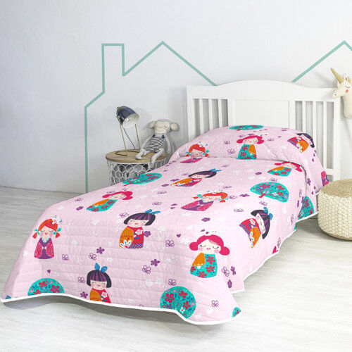 Zoomie Kids Bastow Cherry Blossom Bedspread Zoomie Kids  - Size: 83cm H X 347cm W X 168cm D Zoomie Kids Bastow Cherry Blossom Bedspread Zoomie Kids  - Size: 83cm H X 347cm W X 168cm D