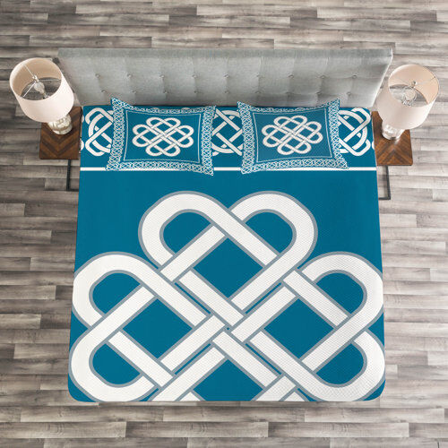 Longshore Tides Irish Bedspread Set with Cushion Cover Longshore Tides Size: W264 x L220cm  - Size: W175 x L220cm Longshore Tides Irish Bedspread Set with Cushion Cover Longshore Tides Size: W264 x L220cm  - Size: W175 x L220cm