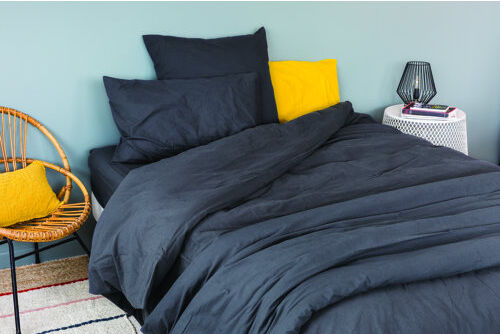 Ebern Designs Demi Fitted Sheet Ebern Designs Size: Small Single, Colour: Lead  - Size: Double (4'6) Ebern Designs Demi Fitted Sheet Ebern Designs Size: Small Single, Colour: Lead  - Size: Double (4'6)