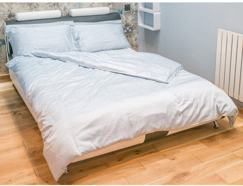 Ebern Designs Brody Satin Duvet Cover Set Ebern Designs Size: Double, Colour: Duck Egg Blue  - Size: Super King Ebern Designs Brody Satin Duvet Cover Set Ebern Designs Size: Double, Colour: Duck Egg Blue  - Size: Super King