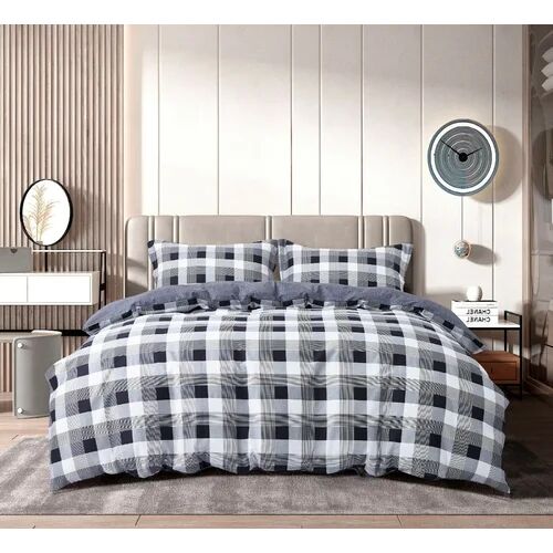 August Grove Gambino 200 TC Egyptian Quality Cotton Duvet Cover Set August Grove Size: Kingsize - 2 Pillowcases (50 x 70 cm)  - Size: Super King - 2 Pillowcases (50 x 70 cm)