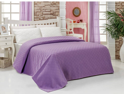 Ebern Designs Mager Bedspread Ebern Designs Colour: Dark Lilac  - Size: 240cm H X 160cm W X 160cm D Ebern Designs Mager Bedspread Ebern Designs Colour: Dark Lilac  - Size: 240cm H X 160cm W X 160cm D